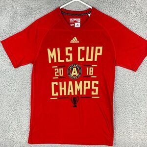 Adidas Atlanta United FC Shirt Adult Small Red Futbol Soccer 2018 Champs ATL MLS